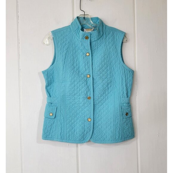 Talbots Jackets & Blazers - Talbots Lightweight Quilted Vest Light Blue